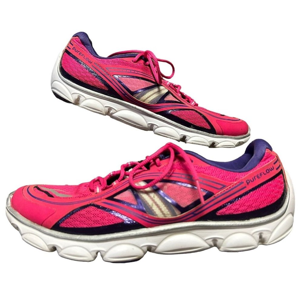 Brooks Kids PureFlow 3 Pink Purple Mesh Running Sneaker Shoes Girls Size 6.5
